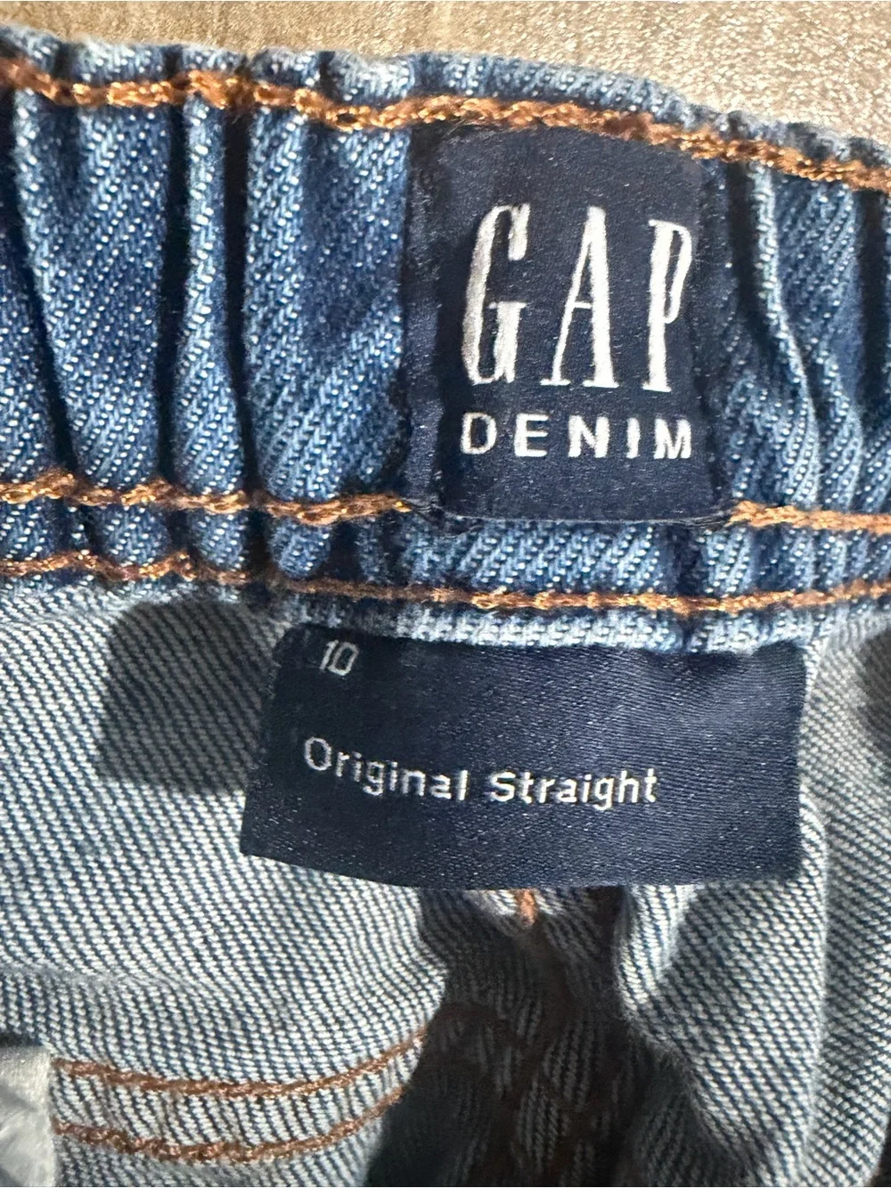 Boys Gap kids original straight blue denim jeans size 10